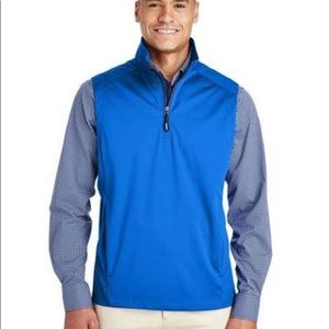 Three-Layer Knit Tech-Shell Quarter-Zip Vest